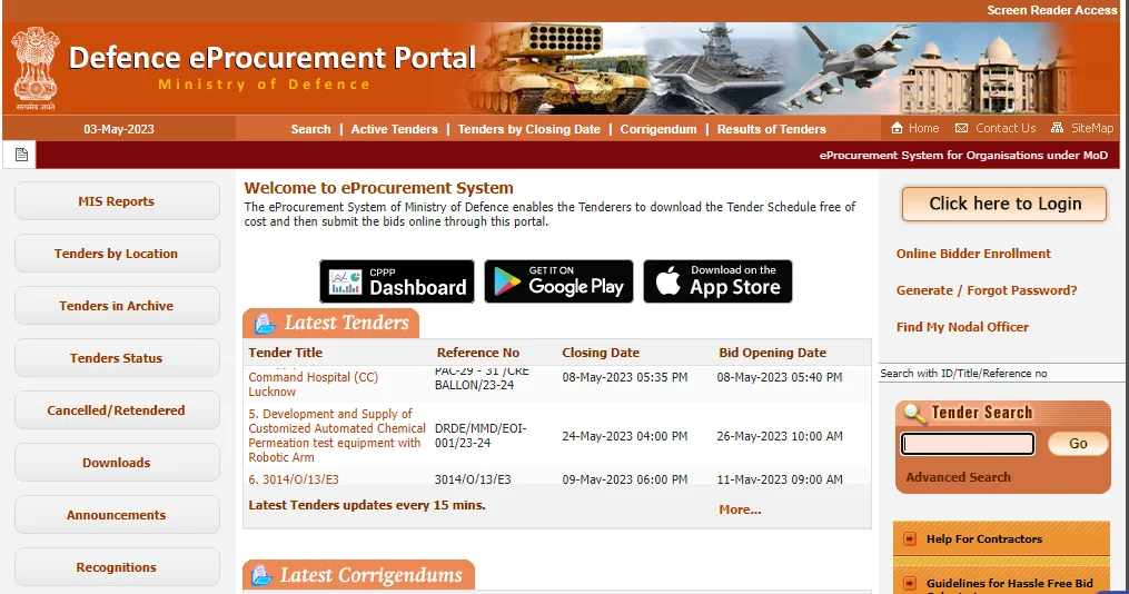 Defence eProcurement Portal Minister of
                            Defence